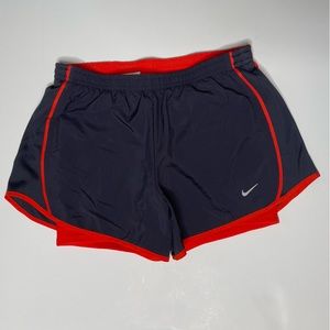 Nike Dri Fit Running Shorts Size Small Gray Orange